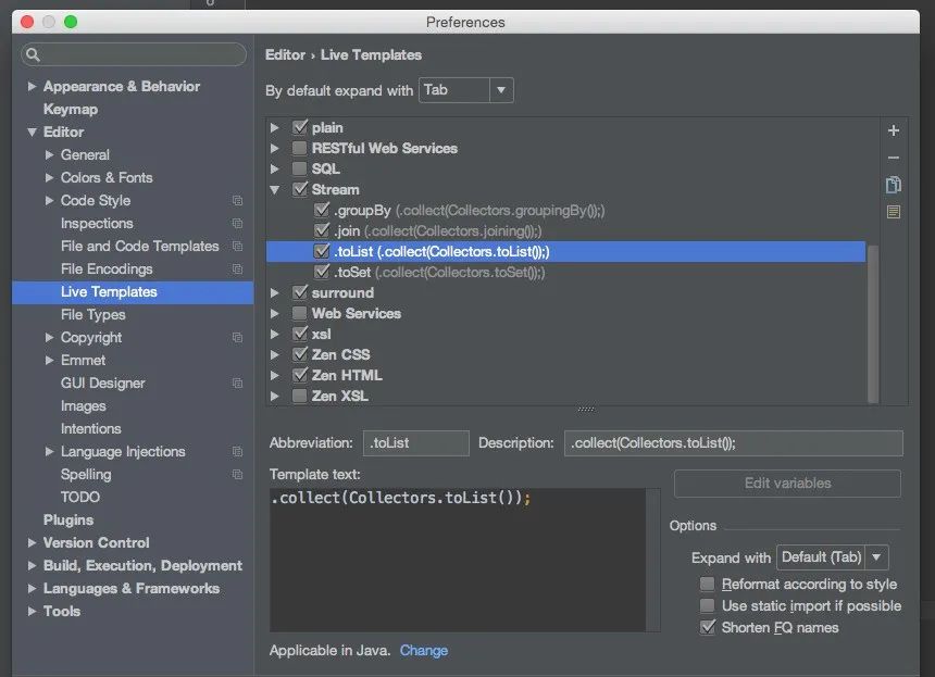 使用Intellij IDEA 解决Java8的数据流问题